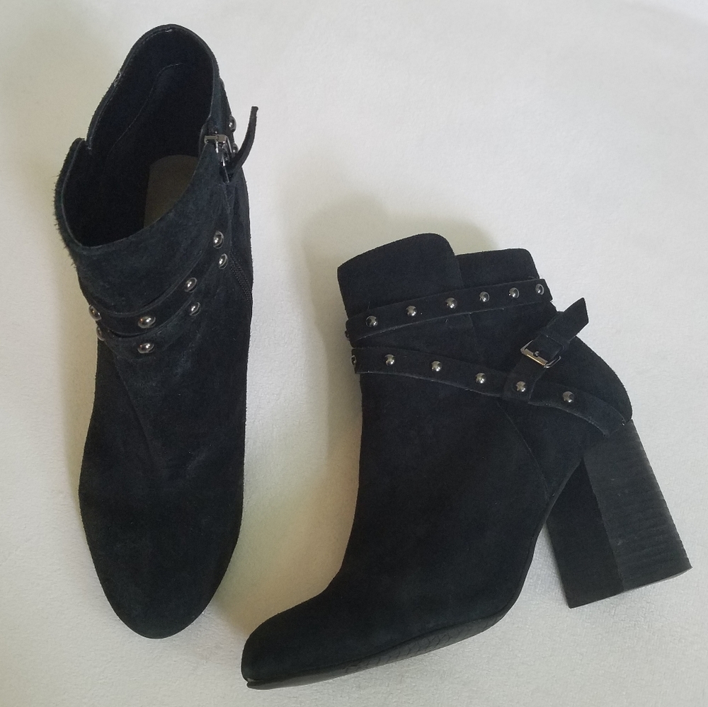 BP Nordstrom ankle boots booties black studs 8.5